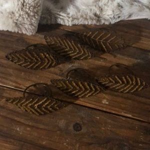 Vintage leaf napkins holders